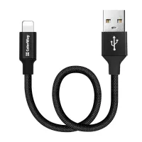 Дата кабель USB 2.0 AM to Lightning 0.25m black ColorWay (CW-CBUL048-BK) - 1