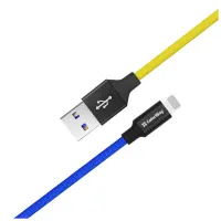 Дата кабель USB 2.0 AM to Lightning 1.0m National ColorWay (CW-CBUL052-BLY) - 3
