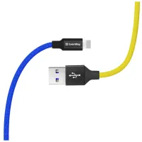 Дата кабель USB 2.0 AM to Lightning 1.0m National ColorWay (CW-CBUL052-BLY) - 4