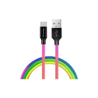 Дата кабель USB 2.0 AM to Micro 5P 1.0m multicolor ColorWay (CW-CBUM017-MC) - 1