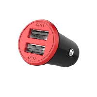 Зарядний пристрій ColorWay 2USB AUTO ID 3.4A (17W) red/black (CW-CHA026-BK) - 2