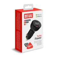 Зарядний пристрій ColorWay Power Delivery PPS USB (USB-A + USB-C) (100W) Black (CW-CHA044PD-BK) - 9