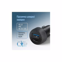 Зарядное устройство ColorWay USB-C PD35W + USB QC3.0 car adapter (CW-CHA064PD-BK) - Image 9