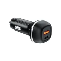 Зарядний пристрій ColorWay USB-C PD65W + USB QC3.0 car adapter (CW-CHA068PD-BK) - Зображення 2