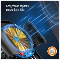 Універсальний автотримач ColorWay Air Vent Car Wireless Charger 15W Black (CW-CHAW038Q-BK) - 12