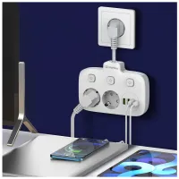 Мережевий фільтр живлення ColorWay CW-CHE24PDW 2 розетки/4USB (CW-CHE24PDW) - 11