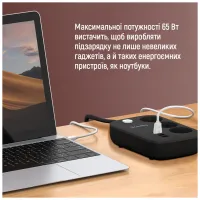 Мережевий фільтр живлення ColorWay CW-CHE34PDB 3 роз/4USB GaN3 Pro (CW-CHE34PDB) - 11