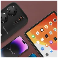 Мережевий фільтр живлення ColorWay CW-CHE34PDB 3 роз/4USB GaN3 Pro (CW-CHE34PDB) - 12