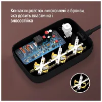 Мережевий фільтр живлення ColorWay CW-CHE34PDB 3 роз/4USB GaN3 Pro (CW-CHE34PDB) - 9