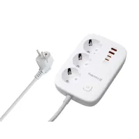 Мережевий фільтр живлення ColorWay CW-CHE34PDW 3 розетки/4USB (CW-CHE34PDW) - 1
