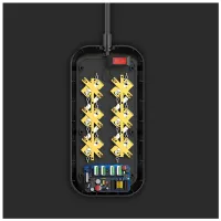 Мережевий фільтр живлення ColorWay CW-CHE64B, 6 розеток/4USB Black (CW-CHE64B) - 10