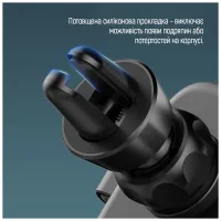 Універсальний автотримач ColorWay Metallic Gravity Holder 3 Black (CW-CHG14-BK) - 12