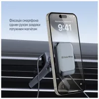 Универсальный автодержатель ColorWay Magnetic Air Vent-6 (360° rotation) Gray (CW-CHM16-GR) - Изображение 11