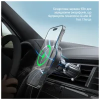 Універсальний автотримач ColorWay MagSafe 360° Air Vent 15W Black (CW-CHMW041Q-BK) - 11