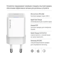 Зарядний пристрій ColorWay GaN Mini 25W PD Port PPS USB-C white (CW-CHS052PD-WT) - 8