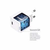 Зарядний пристрій ColorWay GaN Mini 30W PD Port PPS USB-C white (CW-CHS054PD-WT) - Image 8