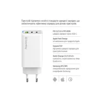 Зарядний пристрій ColorWay GaN Mini 65W PD Port PPS USB (USB-2C1A) white (CW-CHS058PD-WT) - 9