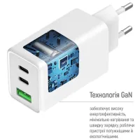 Зарядний пристрій ColorWay C101B GaN Mini 100W PD PPS 2xUSB-C + USB-A white (CW-CHS061PD-WT) - 8
