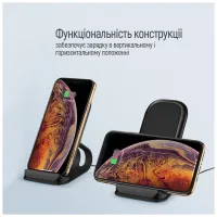 Зарядний пристрій ColorWay Wireless Stand 15W Black (CW-CHW31Q-BK) - 6