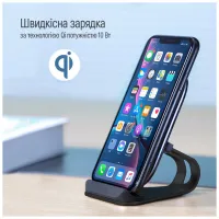 Зарядний пристрій ColorWay Wireless Stand 15W Black (CW-CHW31Q-BK) - 7