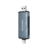 Зчитувач флеш-карт ColorWay USB 2.0/USB-C to CF/SD/MicroSD (CW-CR-01) - 3