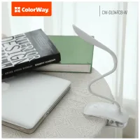 Настільна лампа ColorWay LED Flexible & Clip з вбудованим акумулятором 500mAh (CW-DL04FCB-W) - 4