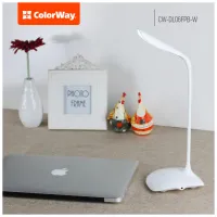Настільна лампа ColorWay LED Portable & Flexible з вбудованим акумулятором 500mAh (CW-DL06FPB-W) - 4
