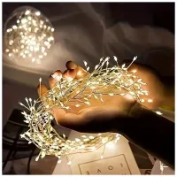 Гірлянда ColorWay Кластер LED 200 6 м 8 функцій Мідна струна Теплий колір 220 V (CW-G-200L6VC) - 8