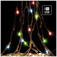 Гірлянда ColorWay Каскад LED 98 7 x 1.5 м 8 функцій (CW-G-98L71CUMC) - 2