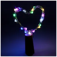 Гірлянда ColorWay пробка для пляшки на батарейках LED 20/2М (5шт/уп) кольорова (CW-GC-20L2BMC) - 4