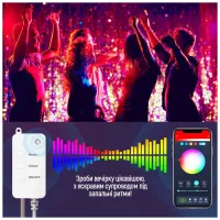 Гірлянда ColorWay Smart LED RGB WiFi+Bluetooth 10M 60LED IP65 (CW-GS-60L10UMC) - 8