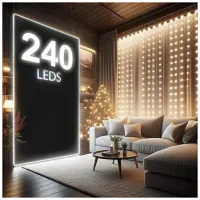 Гірлянда ColorWay Штора завіса 3 x 2 м 240 LED USB теплий колір (CW-GW-240L32U) - Зображення 3