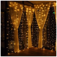 Гирлянда ColorWay Штора занавес 3 x 3 м 300 LED USB теплый цвет (CW-GW-300L33U) - Image 6