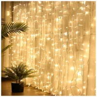 Гірлянда ColorWay Штора завіса 3 x 3 м 300 LED USB теплий колір (CW-GW-300L33U) - 7