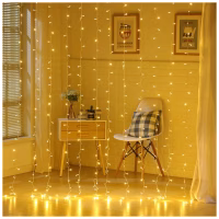 Гирлянда ColorWay Штора занавес 3 x 3 м 300 LED USB теплый цвет (CW-GW-300L33U) - Image 8