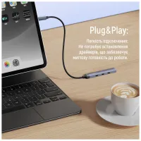 Концентратор ColorWay USB-C 4-in-1 USB-C2.0х3/USB3.0 (CW-HUB07) - 10