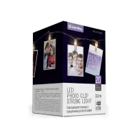 Гірлянда ColorWay Світлодіодна з прищіпками для фото 20 LED / 3 м USB (CW-LCP-20L30BU) - 1
