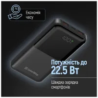 Батарея універсальна ColorWay 10 000 mAh PD/22.5W, QC/3.0, LCD, Black (CW-PB100LPB3BK-PDD) - Зображення 9