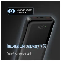 Батарея універсальна ColorWay 10 000 mAh PD/22.5W, QC/3.0, LCD, Black (CW-PB100LPB3BK-PDD) - Зображення 10