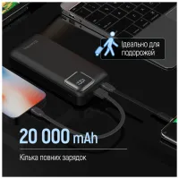 Батарея универсальная ColorWay 20 000 mAh Optimal Power PD/22.5W, QC/3.0, Black (CW-PB200LPB5BK-PDD) - Изображение 8