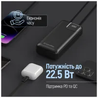 Батарея универсальная ColorWay 20 000 mAh Optimal Power PD/22.5W, QC/3.0, Black (CW-PB200LPB5BK-PDD) - Изображение 9