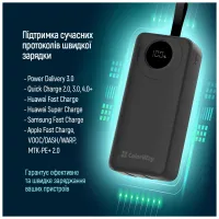 Батарея універсальна ColorWay 30 000 mAh EnergyPlus PD/18W, QC3.0/22.5W, Black (CW-PB300LPB4BK-PDD) - Зображення 11