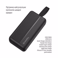 Батарея універсальна ColorWay 30 000 mAh High-power 2 PD/20W, QC/3.0, USB-C/Micro-USB (CW-PB300LPC2BK-PD) - Image 2