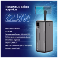 Батарея універсальна ColorWay 50 000 mAh PD/18W, QC3.0/22.5, Digital Display, Black (CW-PB500LPC5BK-PDD) - Image 9