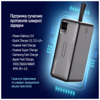 Батарея універсальна ColorWay 50 000 mAh PD/18W, QC3.0/22.5, Digital Display, Black (CW-PB500LPC5BK-PDD) - Image 10