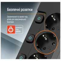 Мережевий фільтр живлення ColorWay CW-PSEA55SBK 5 розеток5м (CW-PSEA55SBK) - 8