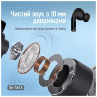 Наушники ColorWay Slim TWS-5 Earbuds Black (CW-TWS5BK) - Изображение 7