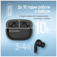 Наушники ColorWay Slim TWS-5 Earbuds Black (CW-TWS5BK) - Изображение 8