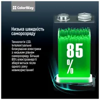 Акумулятор Крона USB-С 390 mAh 9V (Li-Polymer) ColorWay (CW-UB9V-06) - 12