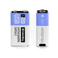 Акумулятор Крона USB-С 390 mAh 9V (Li-Polymer) ColorWay (CW-UB9V-06) - 4
